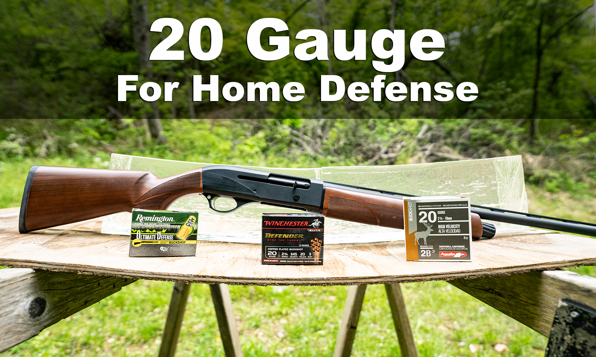 20 gauge for home defense at the range with ammunition