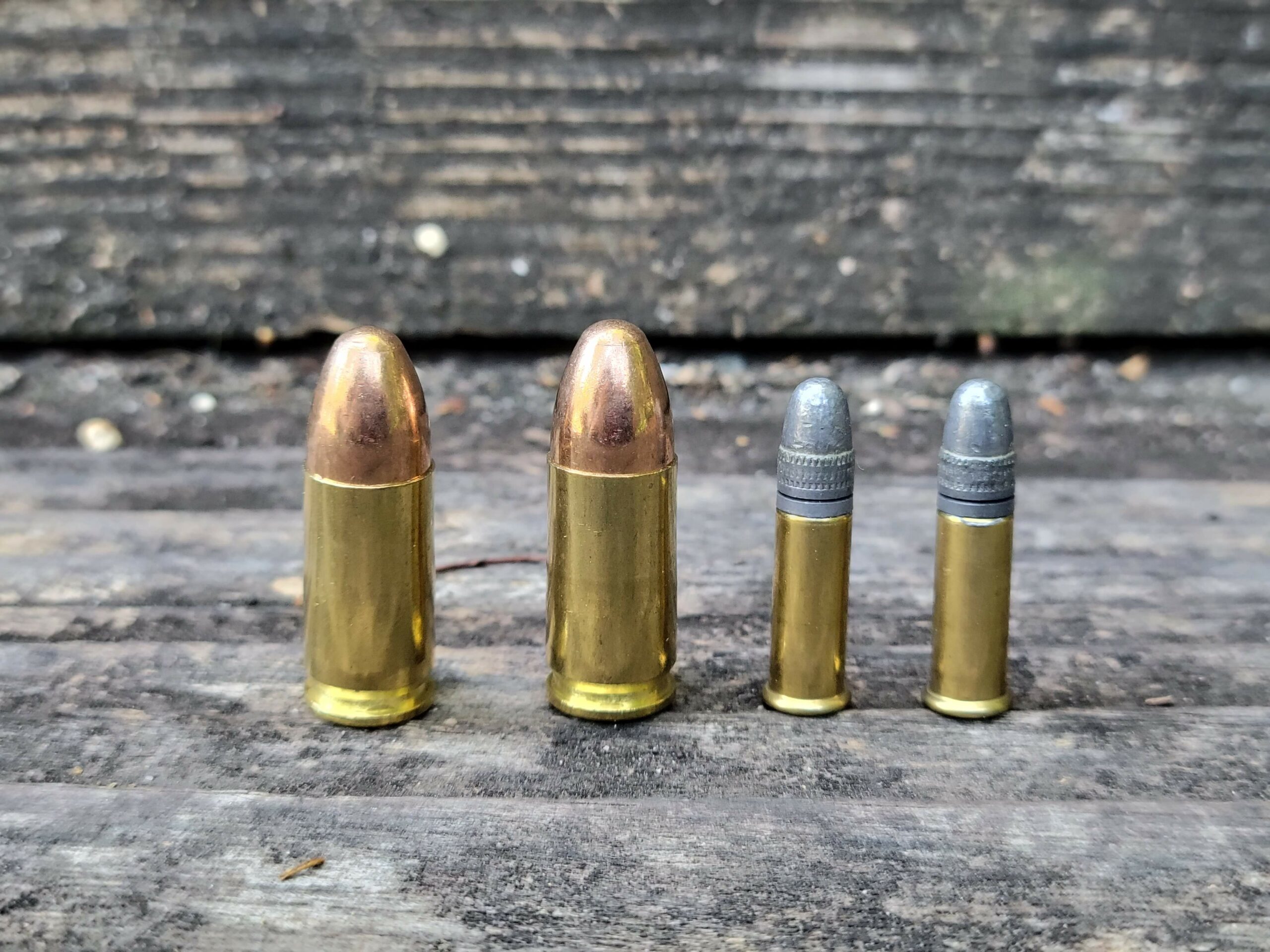 9mm ammo next to 22lr loads