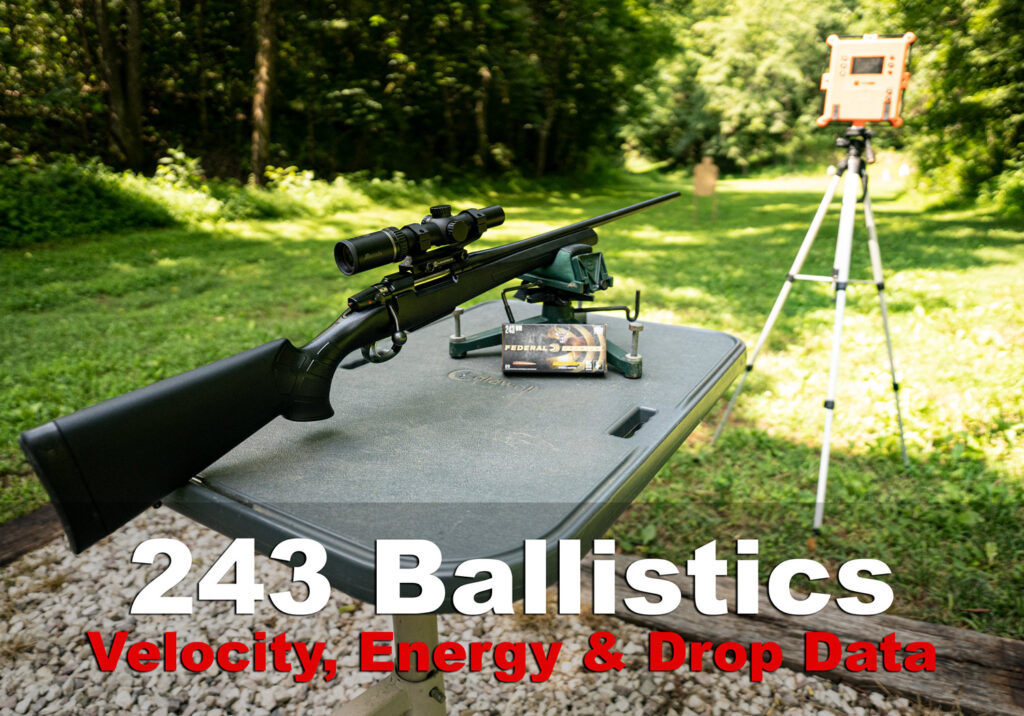 243 Ballistics Velocity, Energy & Drop Data