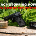 25 ACP pistol with ammo on display