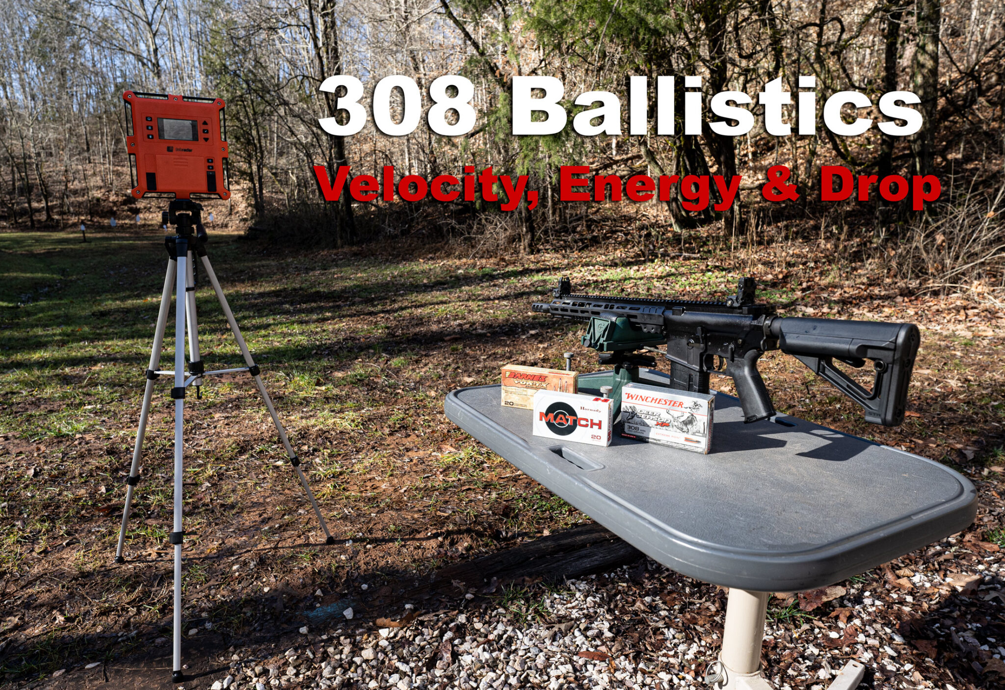 308 Ballistics Chart with Velocity, Energy and Bullet Drop