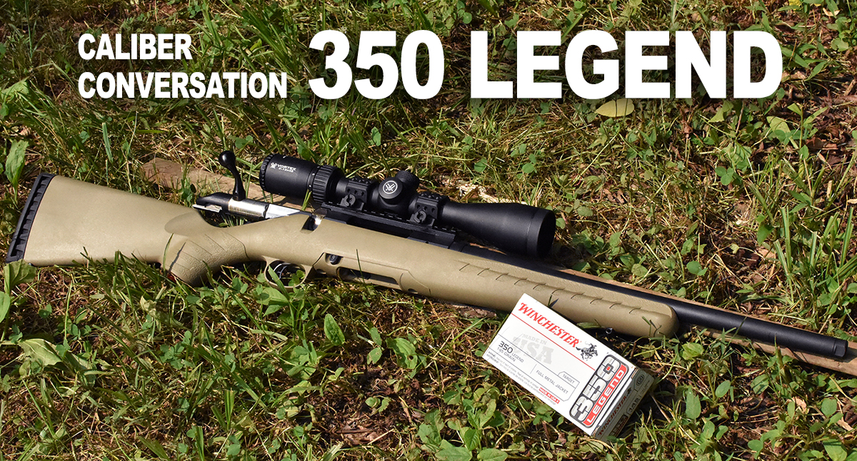 350 Legend rifle and ammunition on the ground
