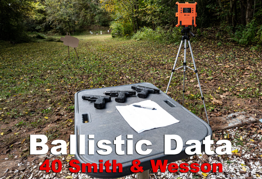 40 S&W Ballistics Energy, Velocity, Bullet Drop