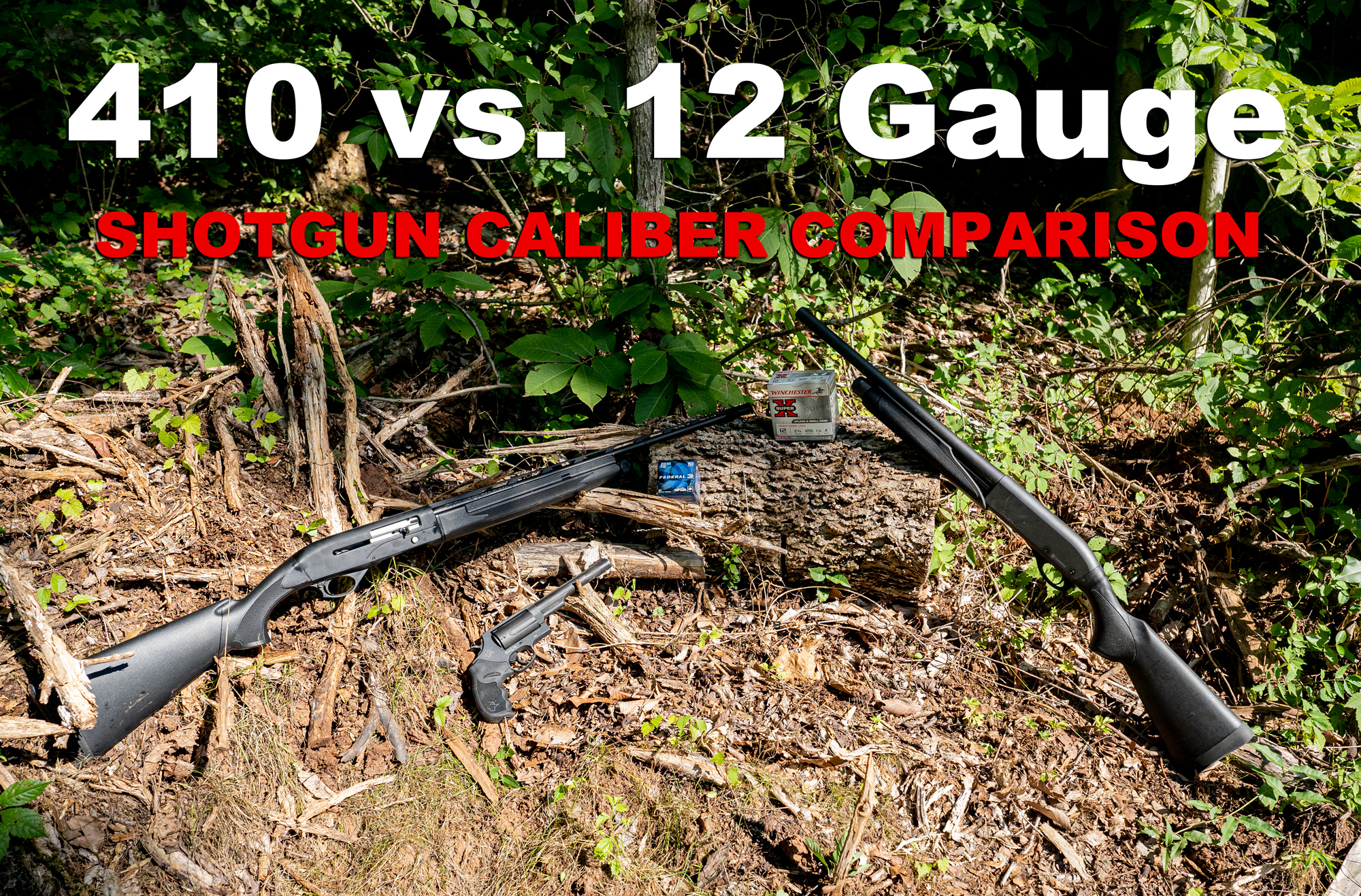 410 vs 12 gauge shotguns at the shooting range