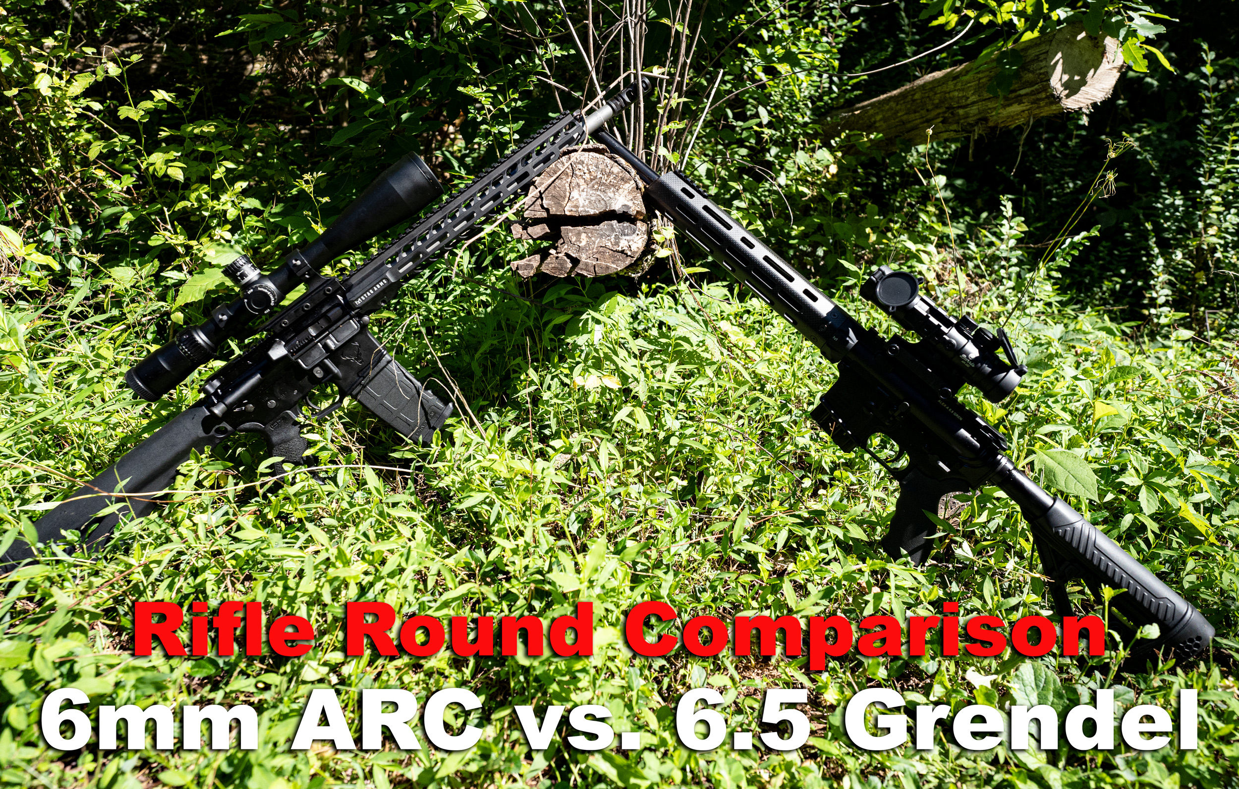 6mm ARC vs 6.5 Grendel rifles side by side at a shooting range