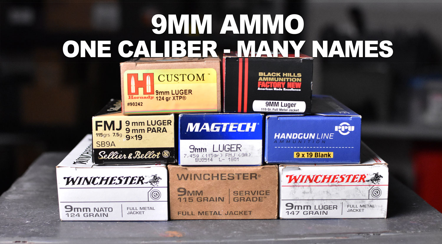 A look at the names of 9mm, 9mm luger, 9x19 ammo