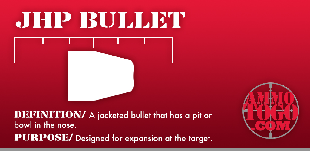 Graphic detailing what a jacketed hollow point bullet is