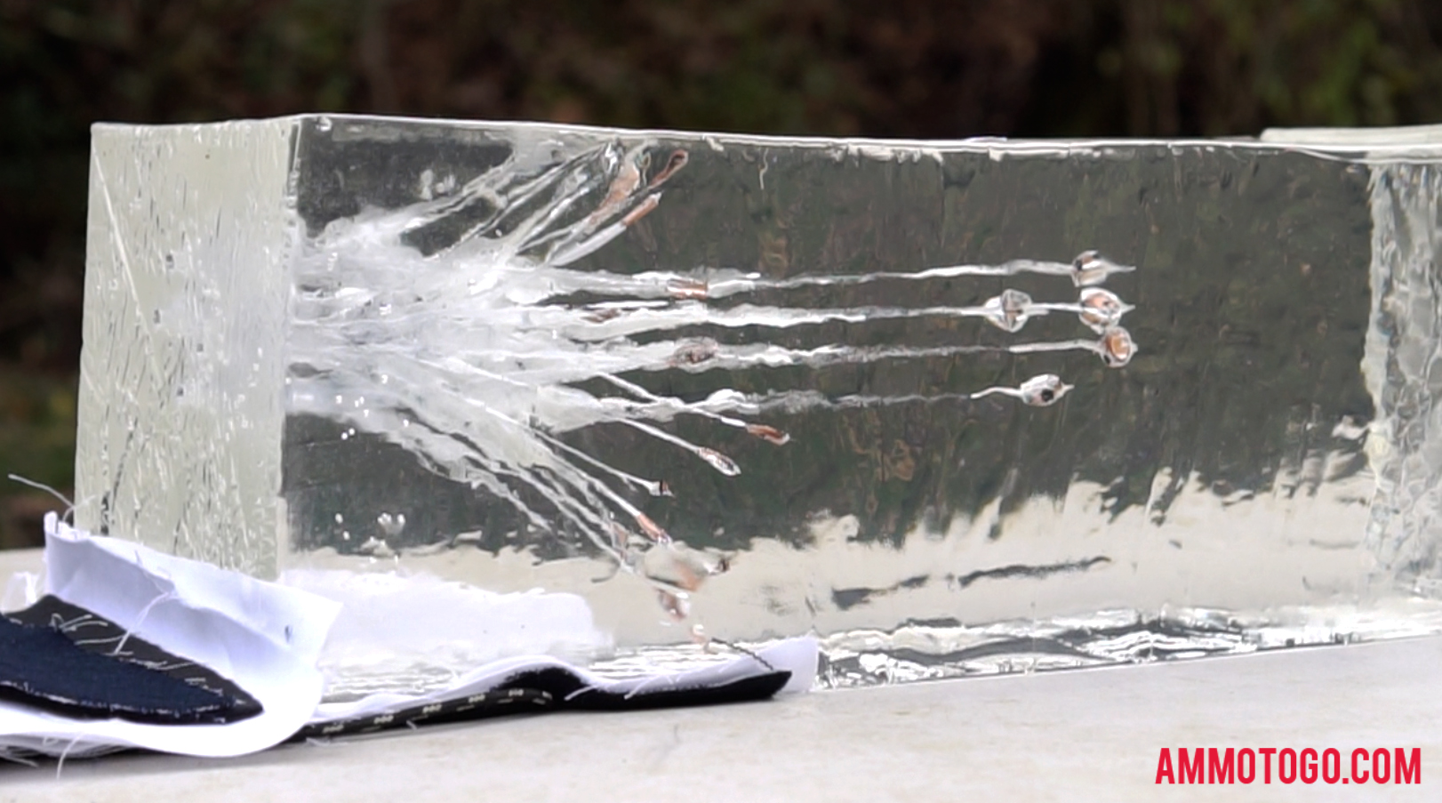 Bullet testing in ballistic gel