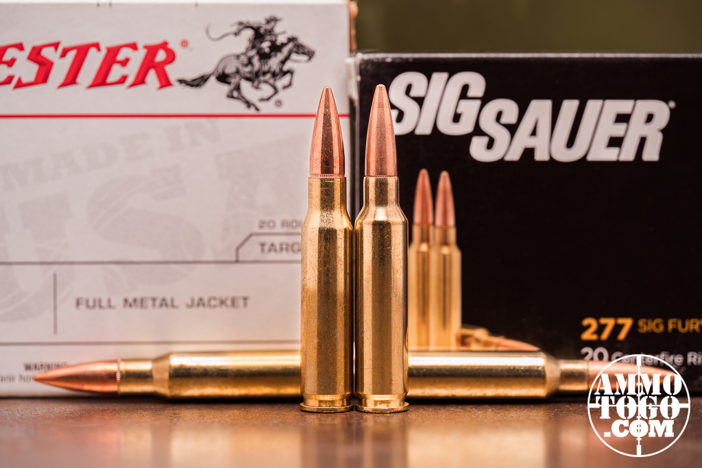.308 ammo side by side with 277 Fury ammo cartridges