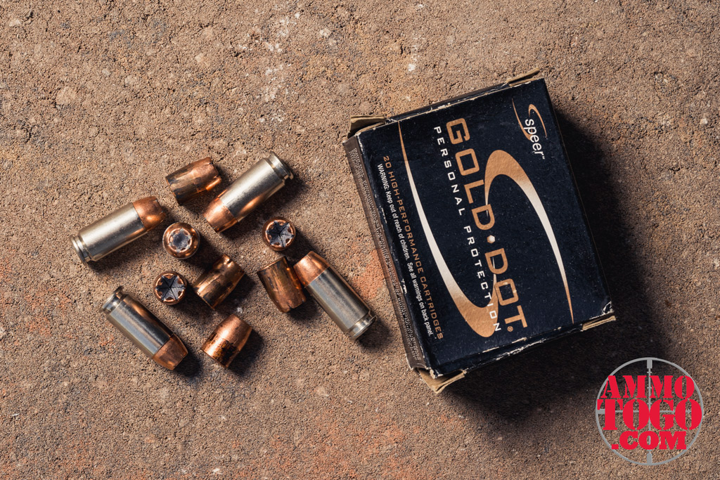 a photo of Speer Gold Dot, 165-grain HP ammo outside