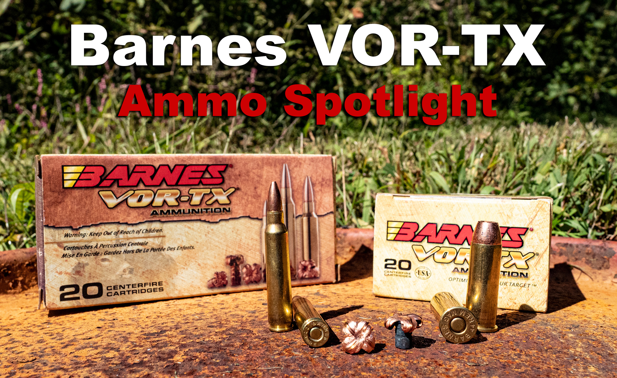 Barnes VOR-TX ammunition and boxes at a shooting range