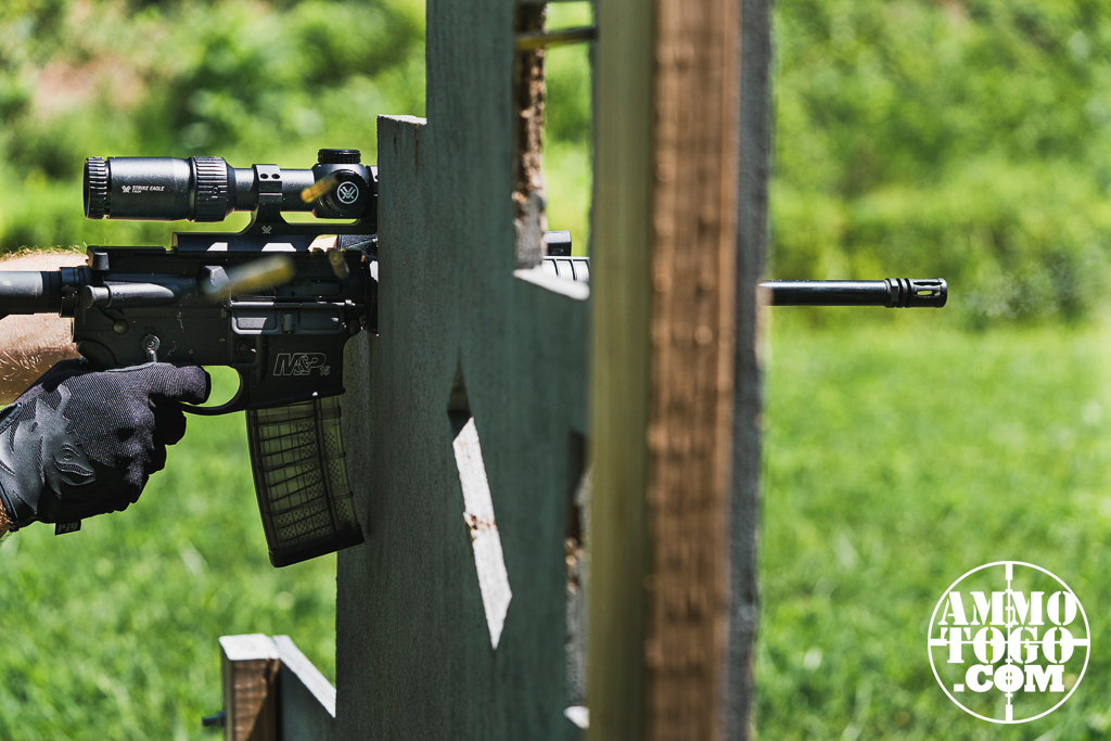 Firing M193 with an AR-15 rifle at a shooting range