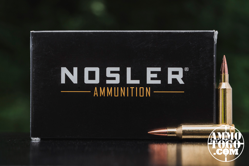 Nosler 22 Creedmoor ammo box and cartridges