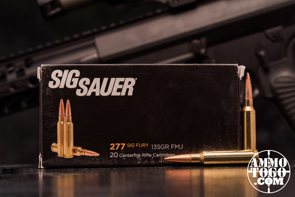 277 Fury ammo displayed Sig Sauer 277 Fury ammo on display