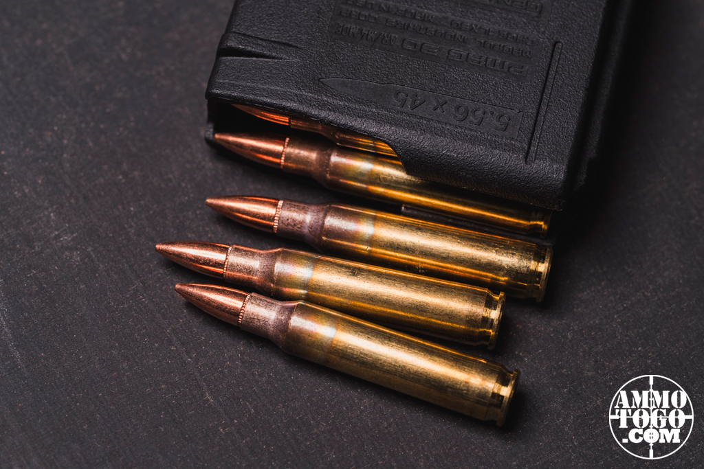 Magpul magazine with ammo Magpul magazine with ammo spilling out of it