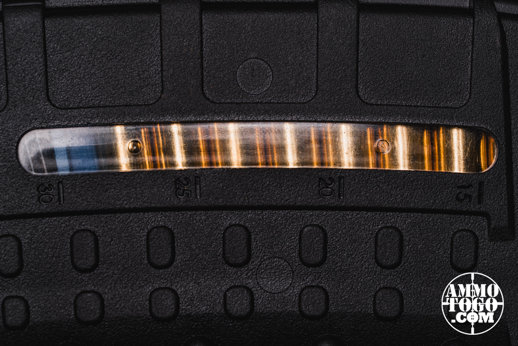 magazine window Window in a magazine where you can see amount of ammo loaded