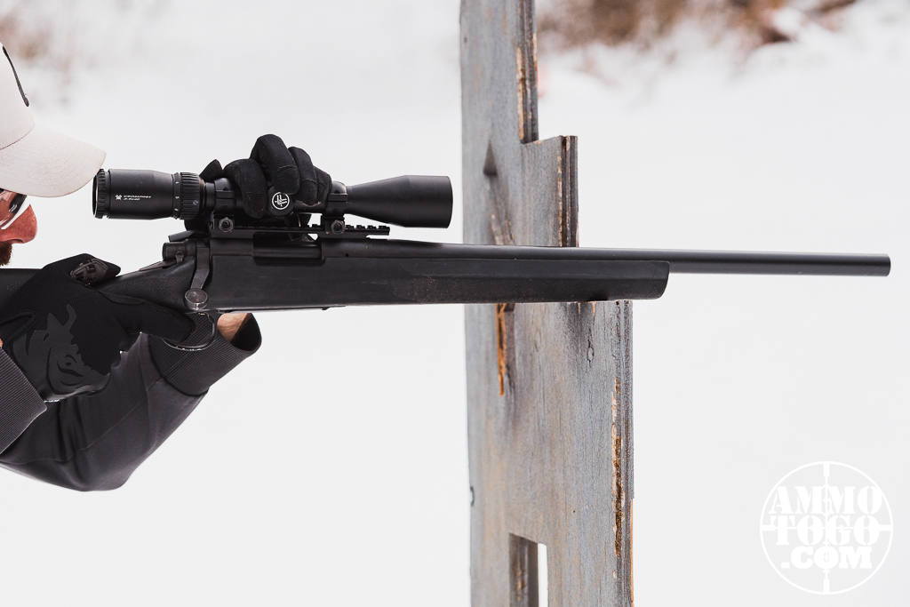 Firing a bolt action 308 rifle at the range