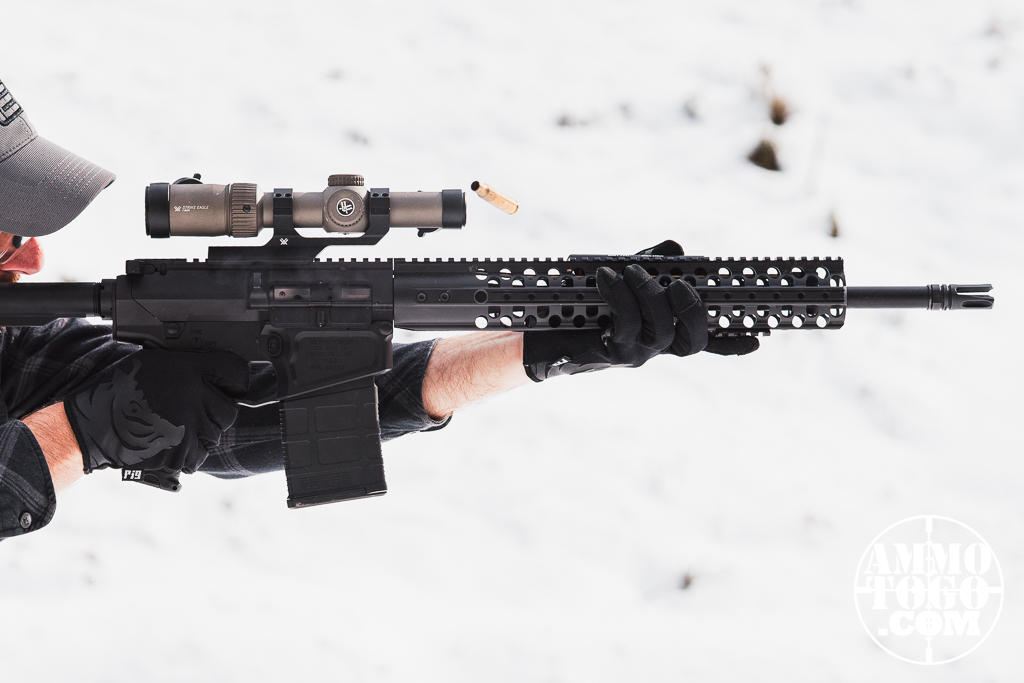 Shooting 308 ammo Shooting .308 Winchester ammo with an AR-10 at a rifle range