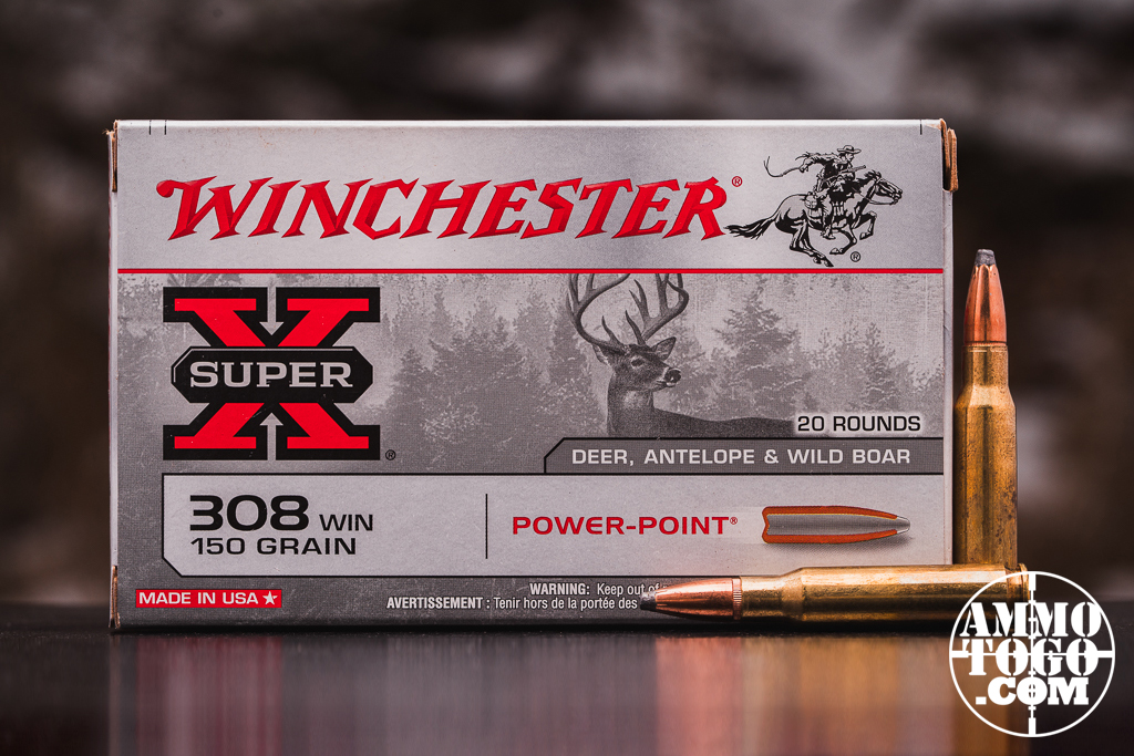 Winchester Super-X 168 grain ammo displayed