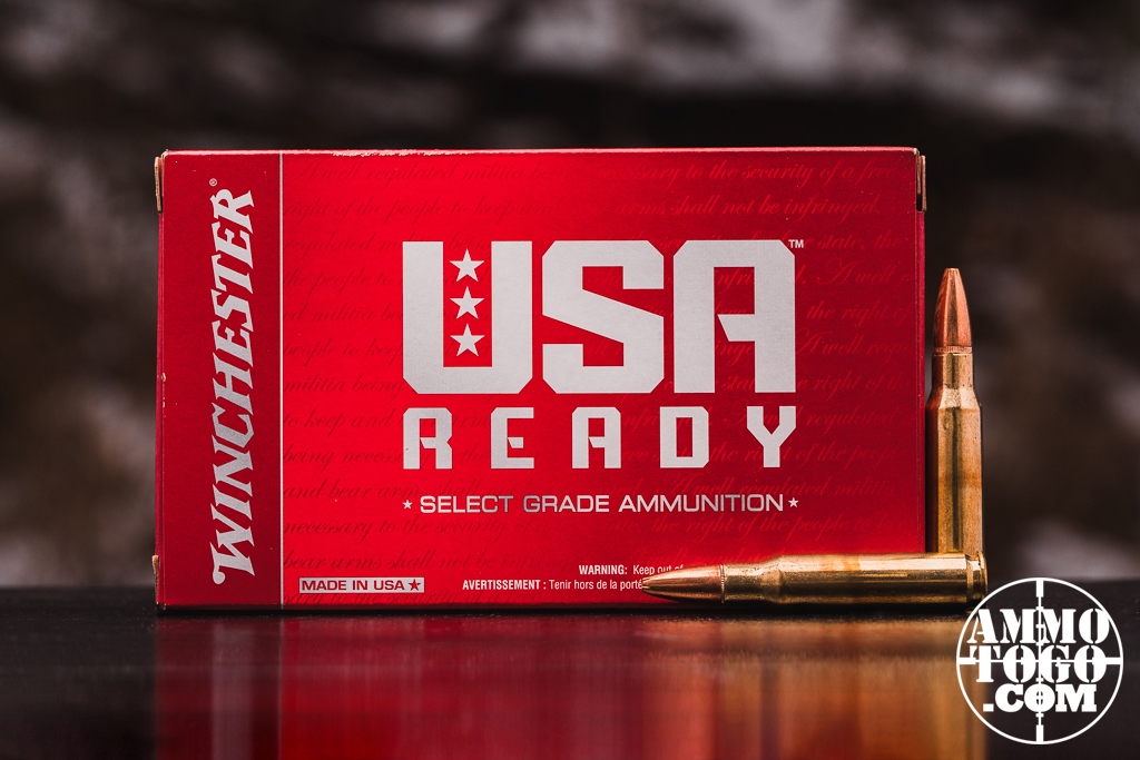 Winchester USA 308 Ammo Winchester USA Ready open tip 308 ammo on display