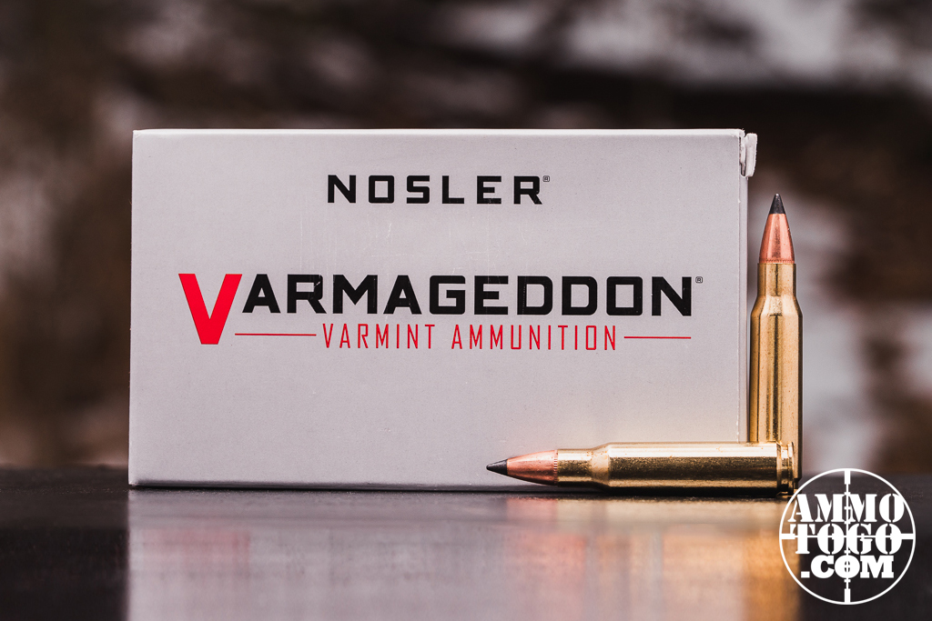 Nosler Varmegeddon 308 Ammo Nosler Varmegeddon 308 ammo displayed