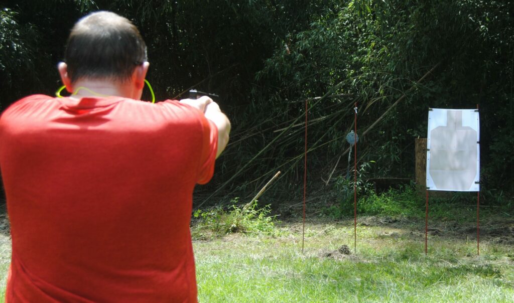 Shooting the IDPA classifier at a shooting range