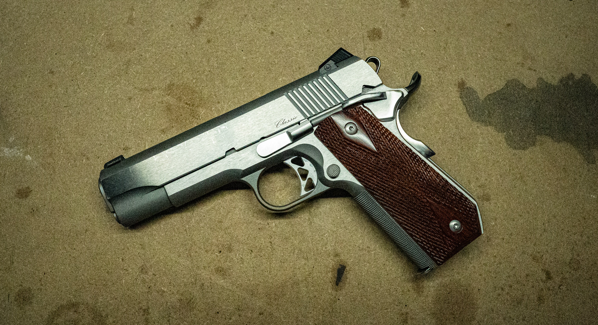 A Dan Wesson 1911 pistol