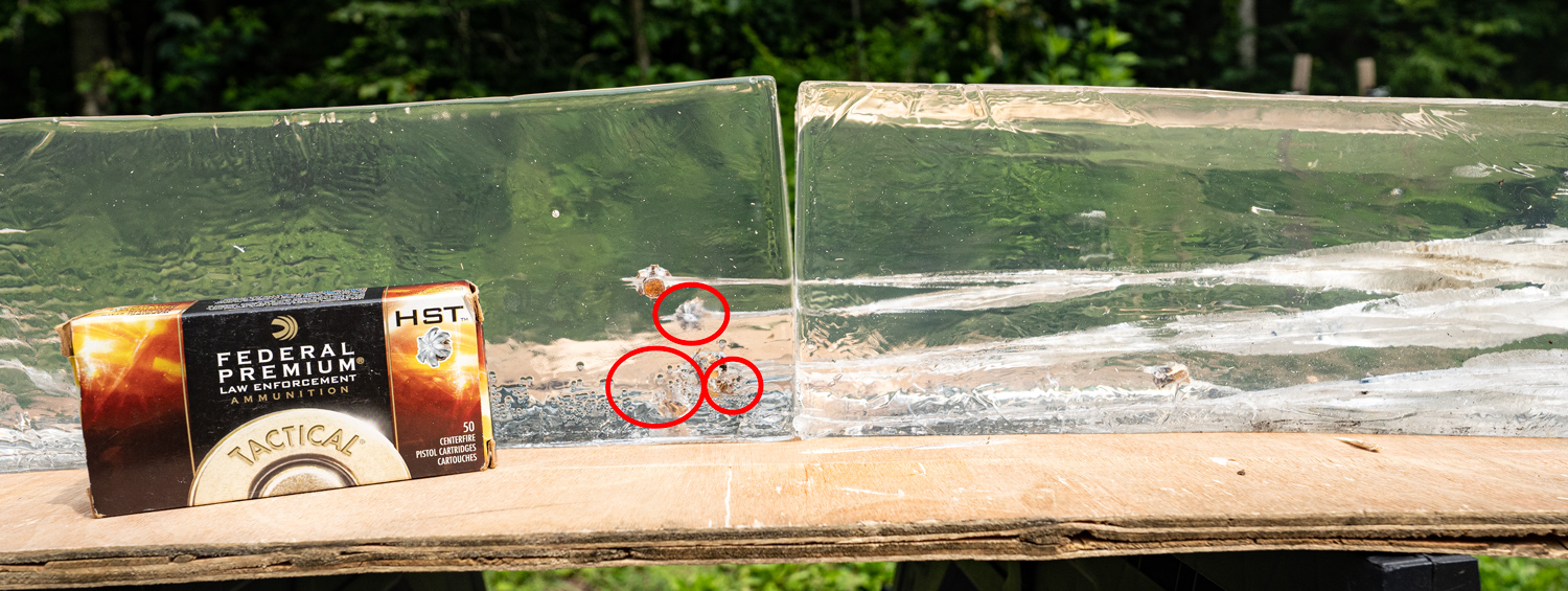 Federal HST 9mm ammo tested in ballistic gelatin with a Glock 43