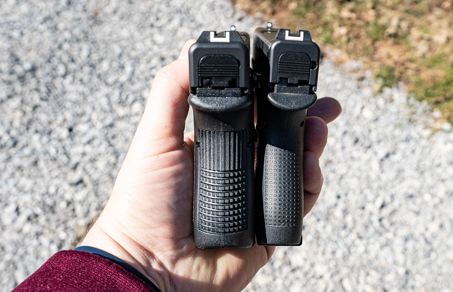 Glock G19 vs Glock G26 size comparison