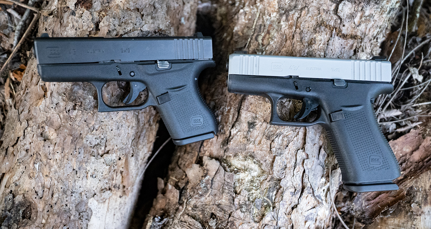 The small Glock 43 and slightly longer Glock 43X pistols