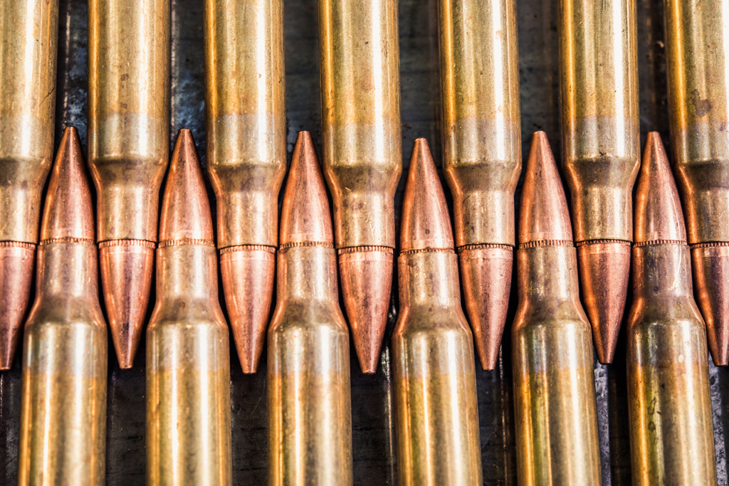 photo of FMJ bullets stacked