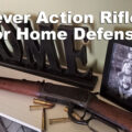 Lever action rifle for home defense on a mantle