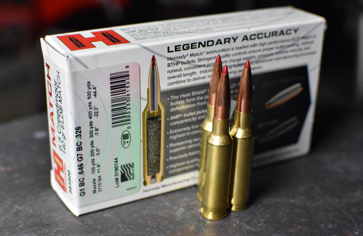 Hornady 6.5 Creedmoor with the muzzle energy on the box