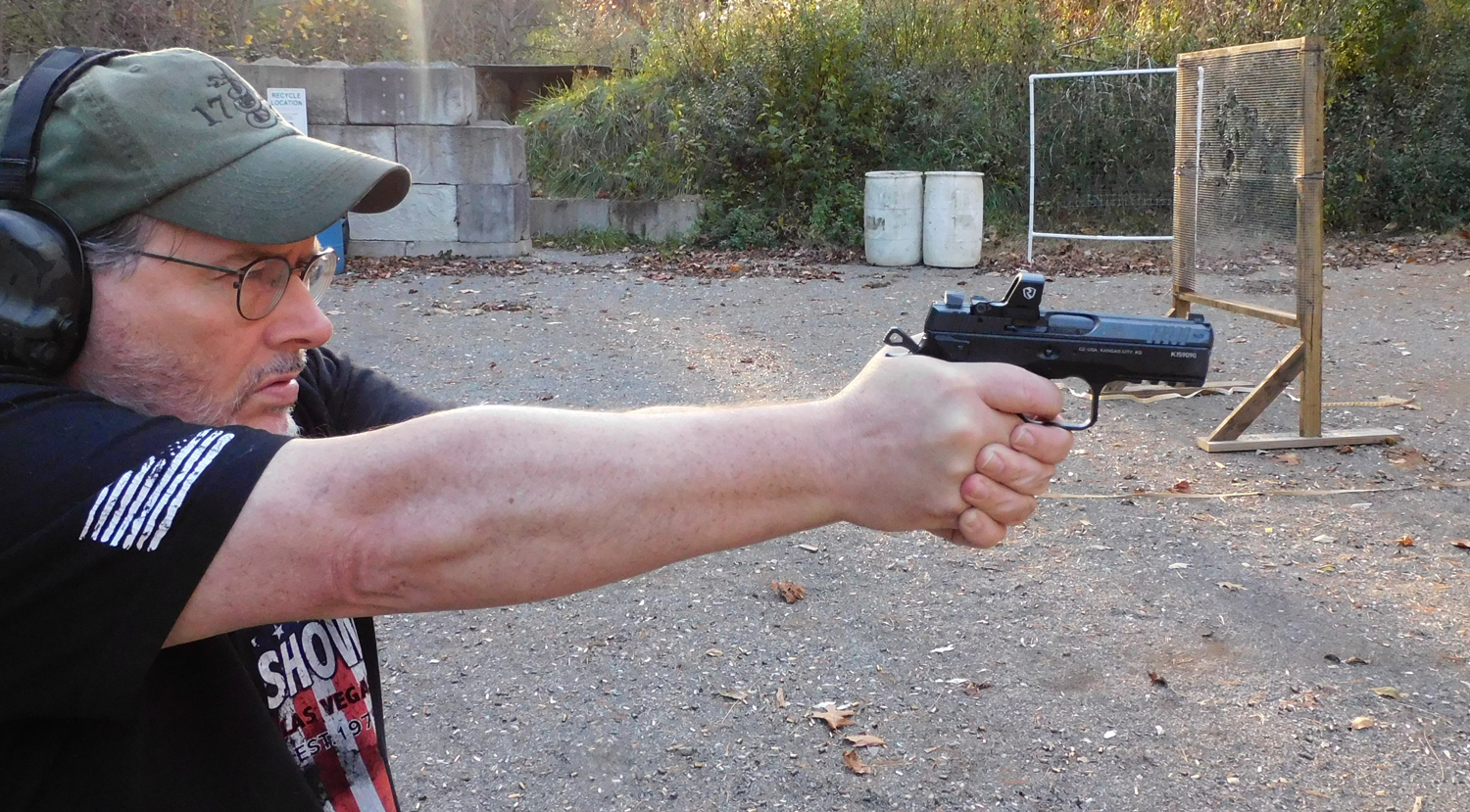 Firing the CZ Shadow 2 carry at the range