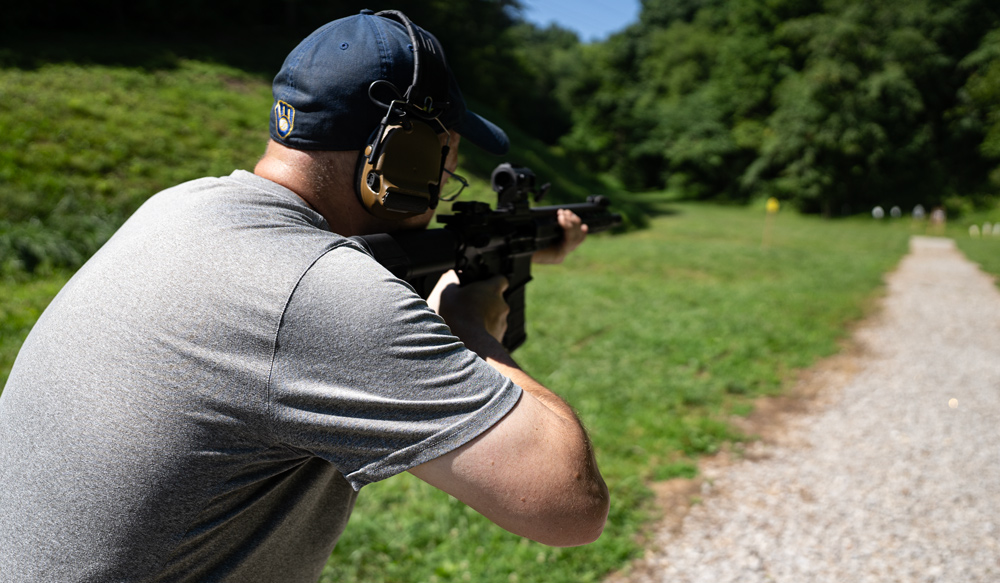 Shooting an AR-10 chambered in .308 win at the range