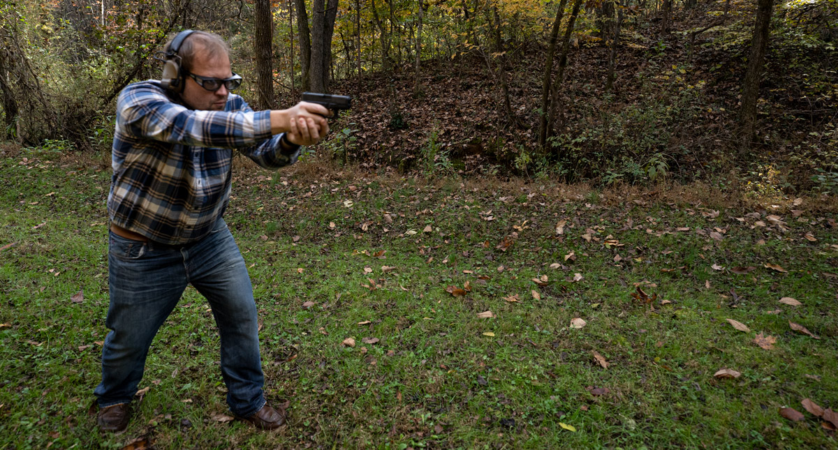 Shooting a pistol and following the 4 rules of gun safety