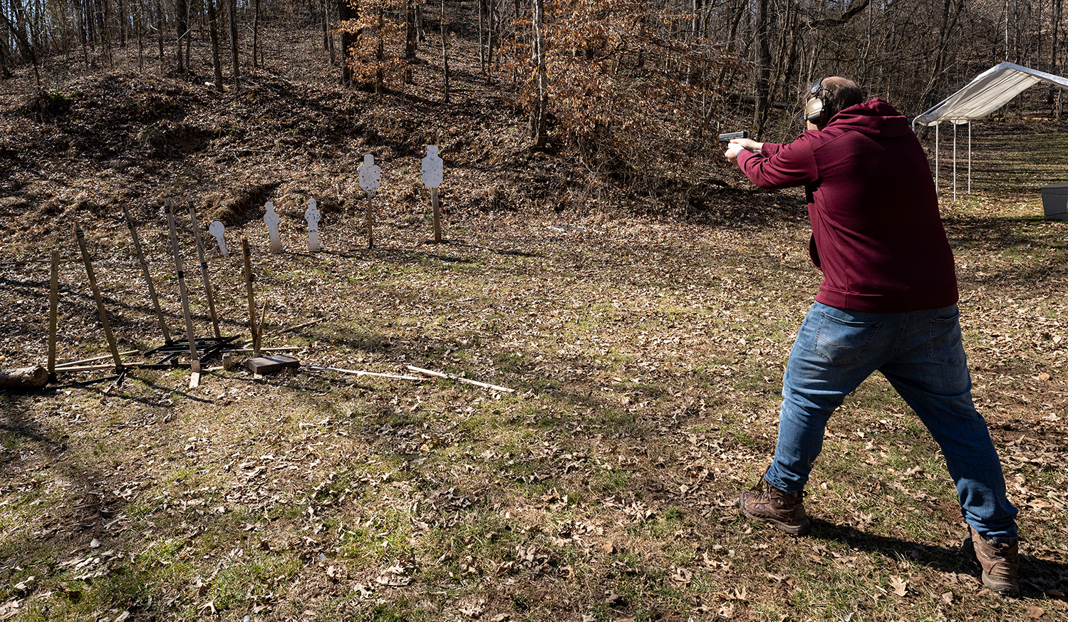 Shooting a Glock 26 at the range