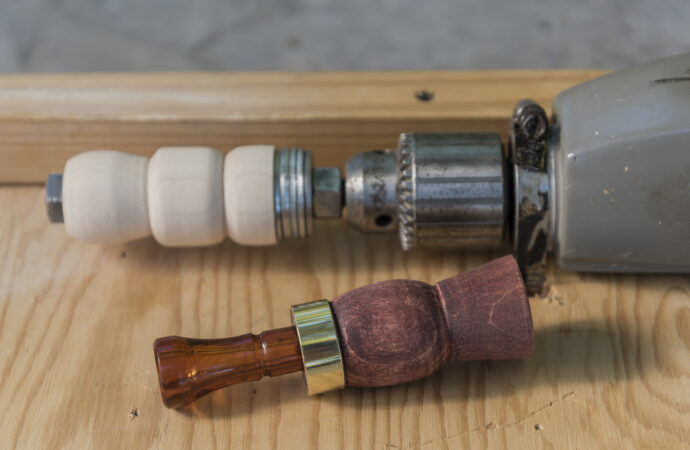 A finished homemade duck call