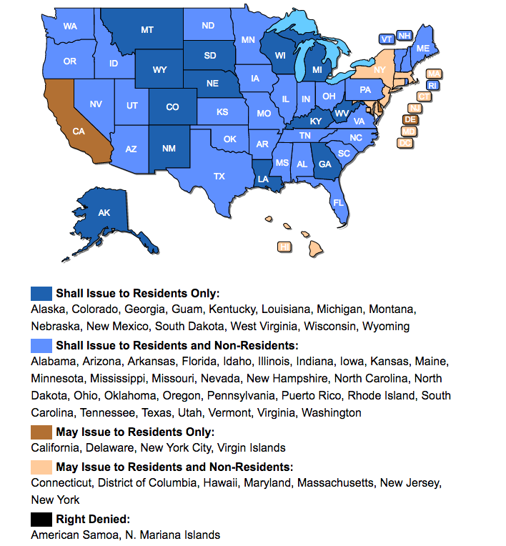 www.USACarry.com Concealed Carry Permit Reciprocity Map