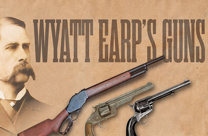 Wyatt Earp's Gun Graphic with firearms and earp portrait