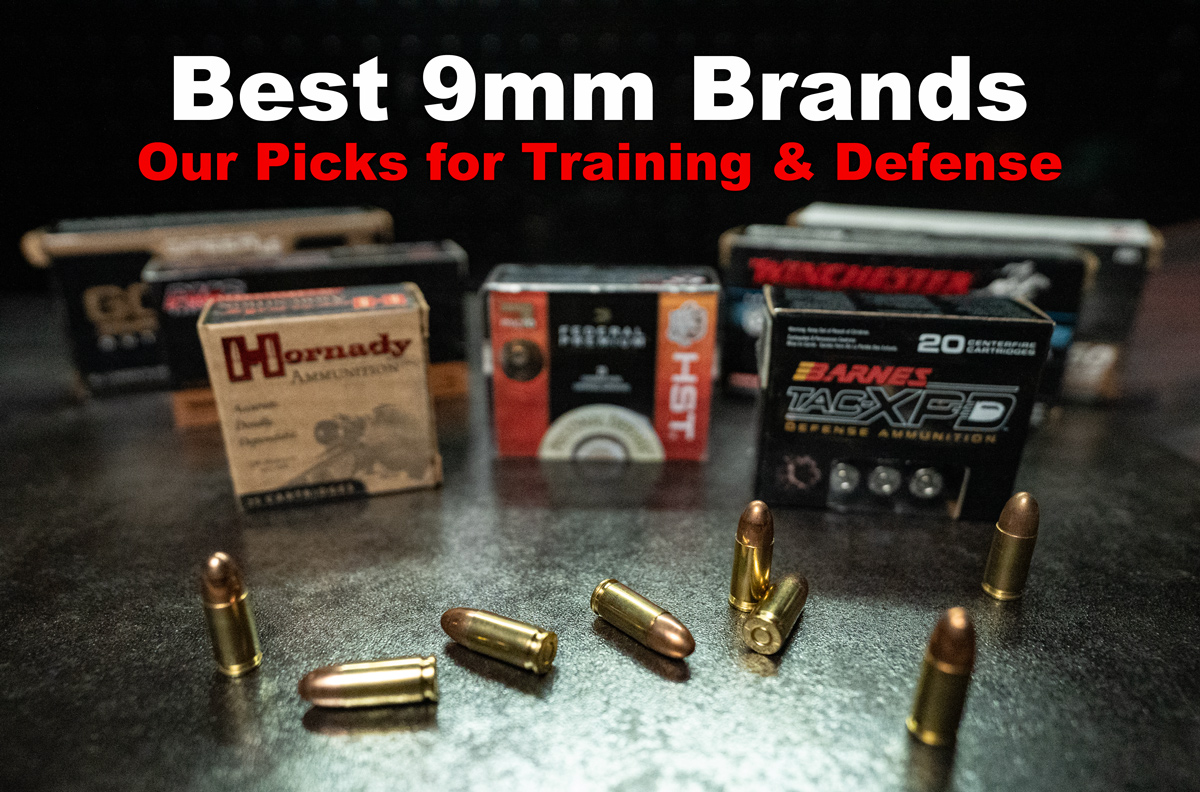 some of the best 9mm ammo brands displayed