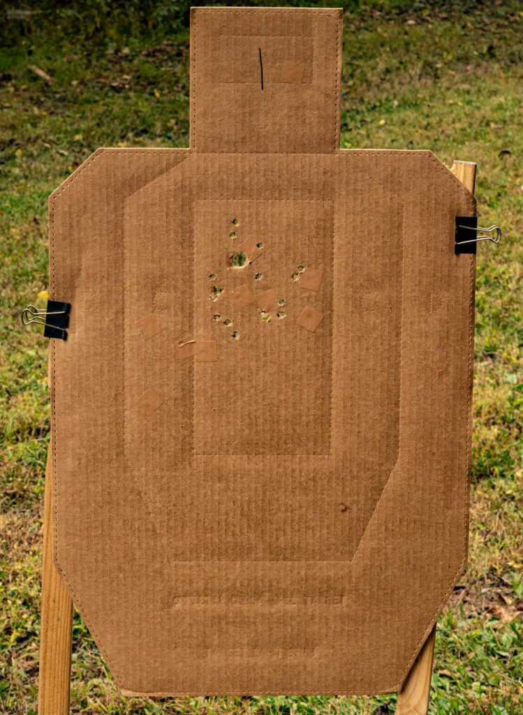 Winchester Super-X buckshot into a target