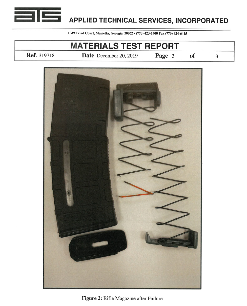 Pmag failure report from a testing facility