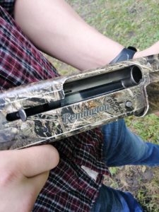 A Remington semiauto shotgun