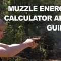 Demonstrating muzzle energy at the shooting range with a pistol