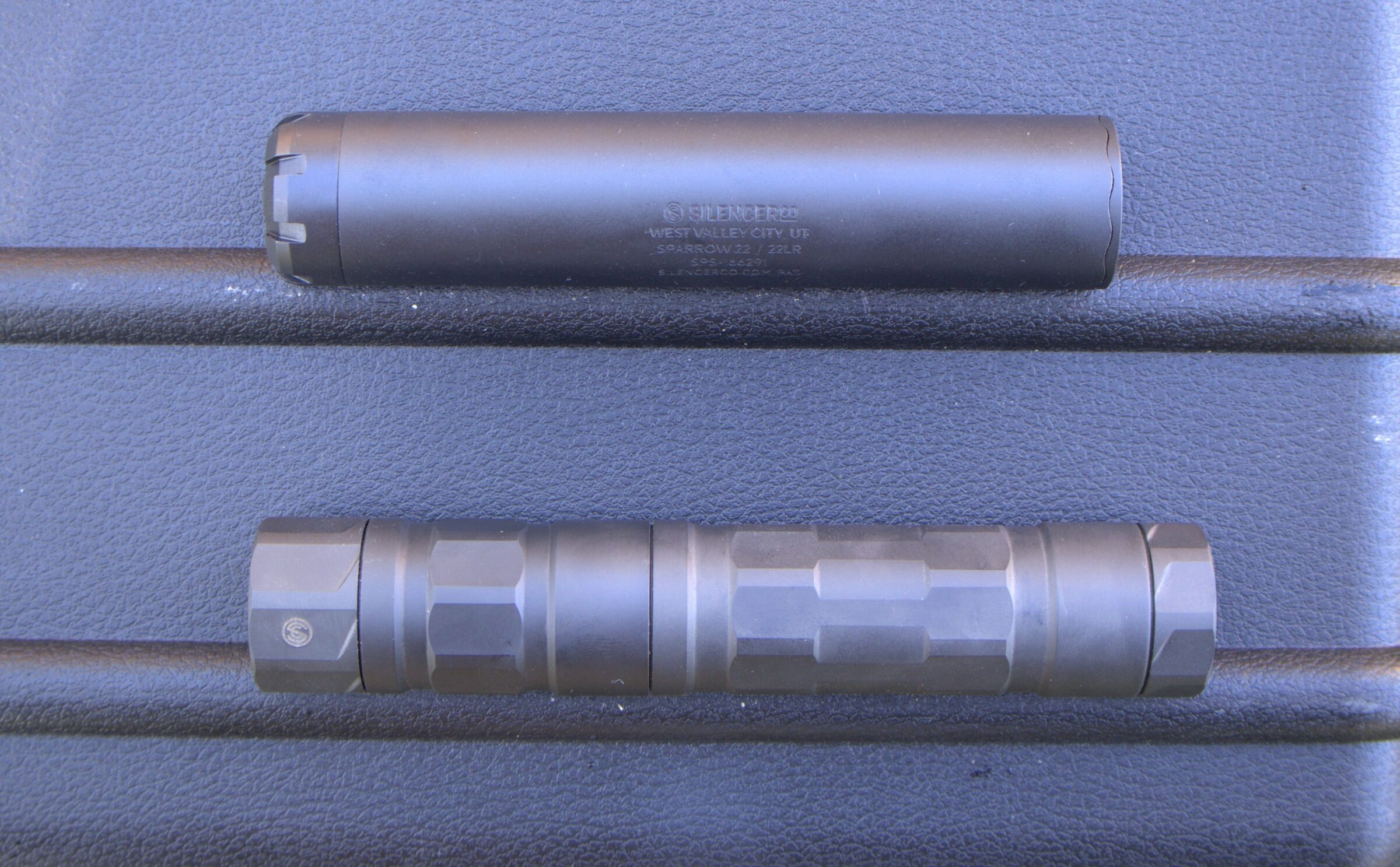 Silencer Co's .22 Suppressors Sparrow and Switchback side by side