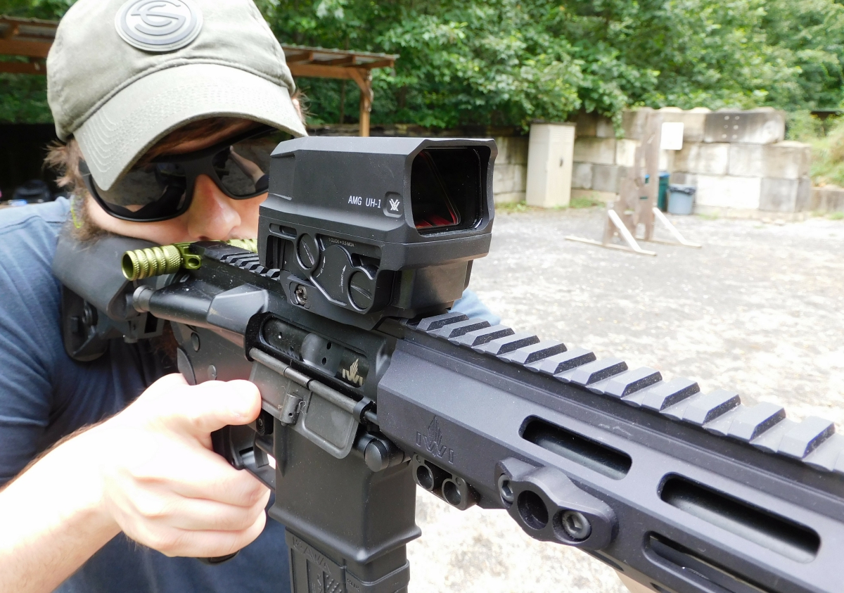 Vortex AMG UH-1 Gen II Holographic Sight on an IWI Rifle Vortex AMG UH-1 Gen II Huey on an IWI Rifle